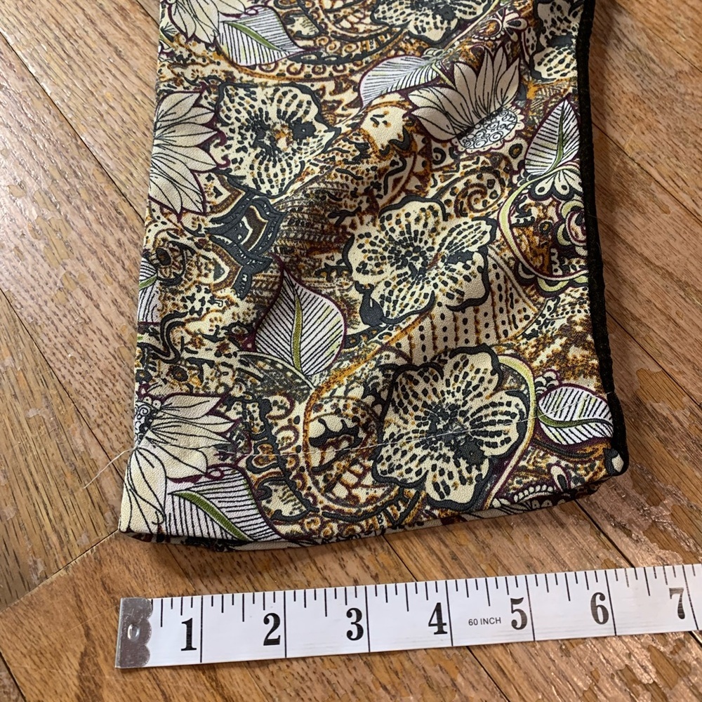 Zara Basic Paisley & Floral Print Straight Leg Pants - Size S - Picture 8 of 8